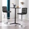 Height Adjustable Swivel Bar Stool with Cushioned Seat and Wide3 Metal Base